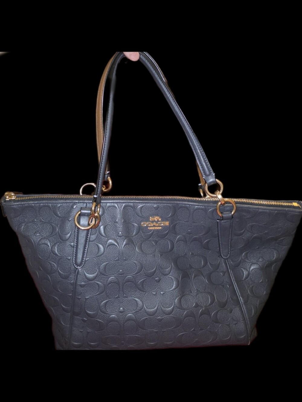 Coach "Ava" Embossed Signature Tote w/ Matching Wallet - Picture 6 of 16